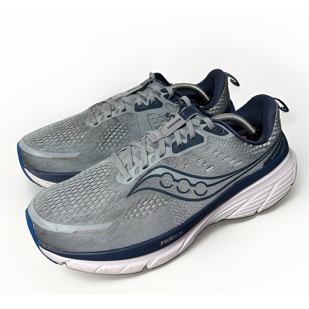 Saucony Guide 18 Mens Size 12 Wide Gray Blue Athletic Running Shoes S20999-161